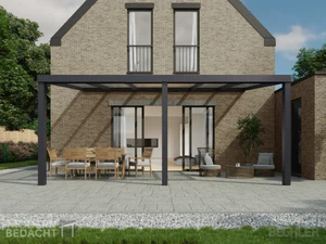 Modernbedacht 6m anthrazit vorne 3pfosten comp Modernbedacht